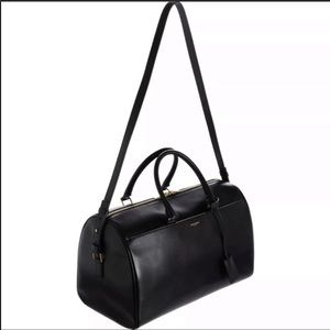 SAINT LAURENT DUFFLE 6 BAG IN BLACK LEATHER
